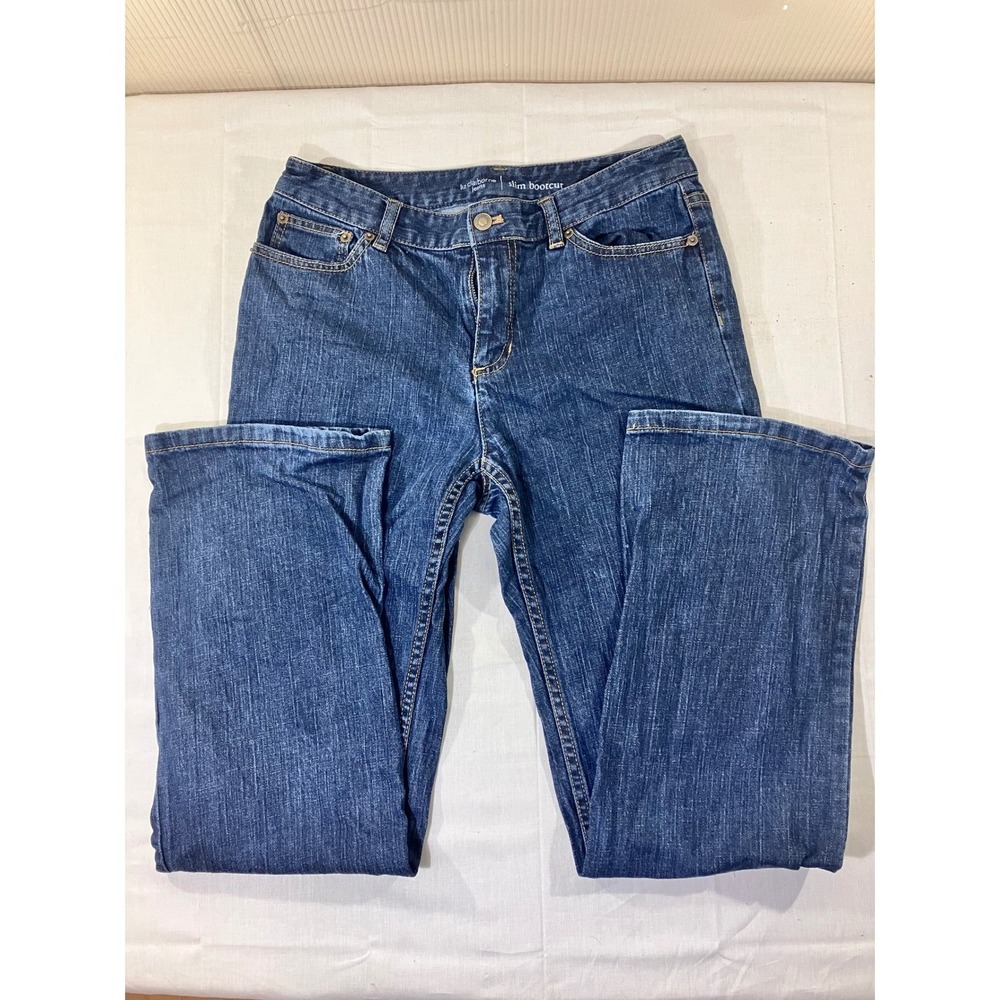 Liz Claiborne Jeans Womens 10 Slim Bootcut Dark Wash‎ Denim Casual